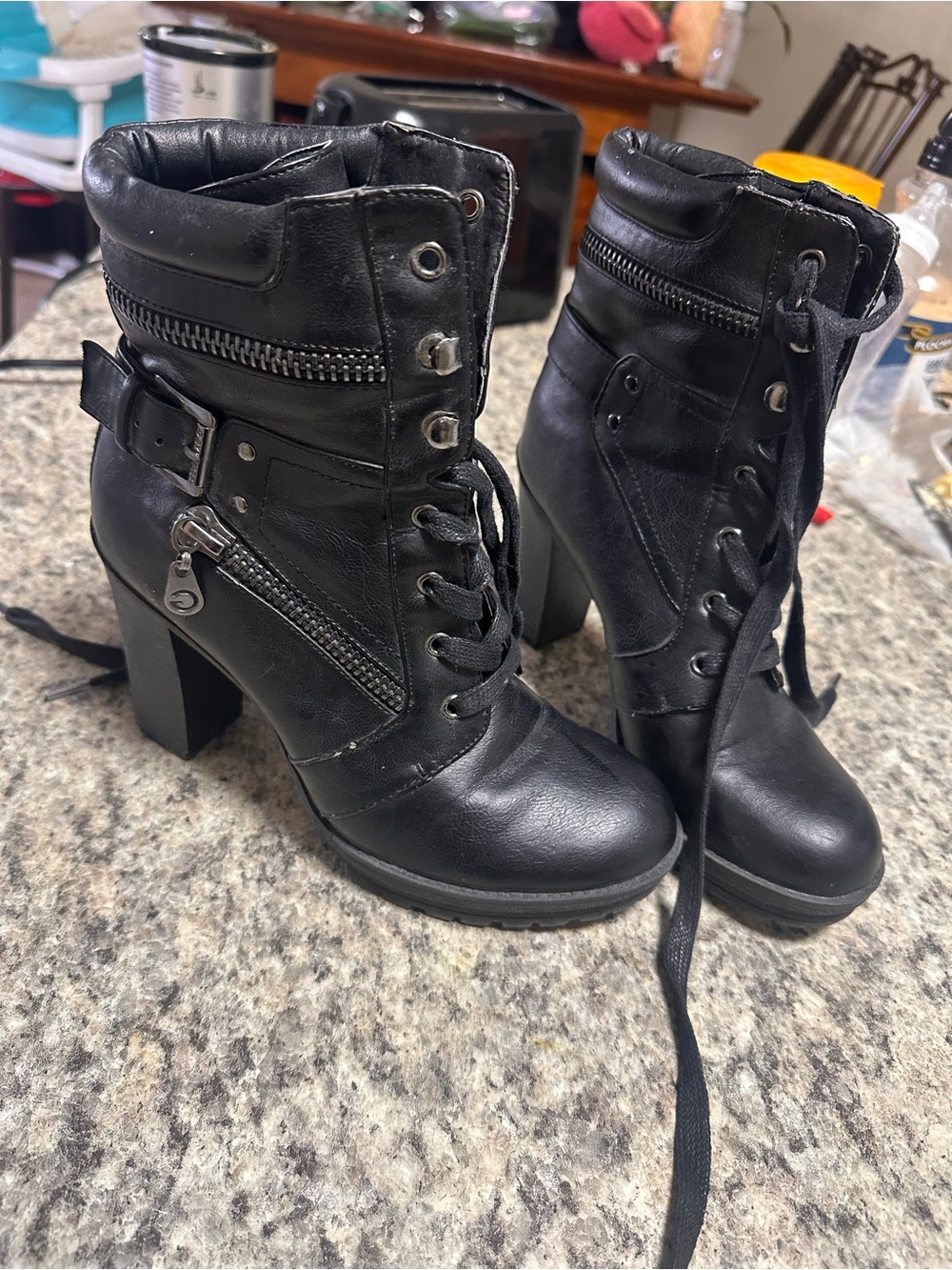 vintage Guess faux leather boots